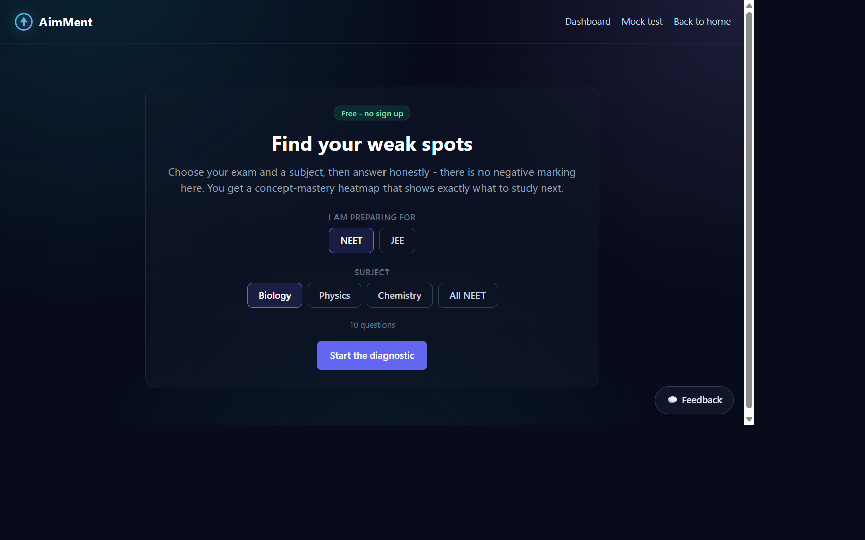 Find your weak spots - free, no sign-up